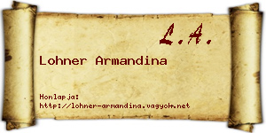 Lohner Armandina névjegykártya